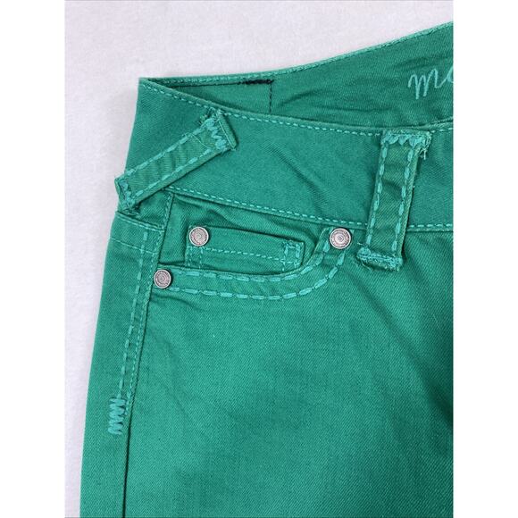 Maurice Jeans Womens Medium‎ Green Denim Straight Stretch Comfy - Picture 6 of 12